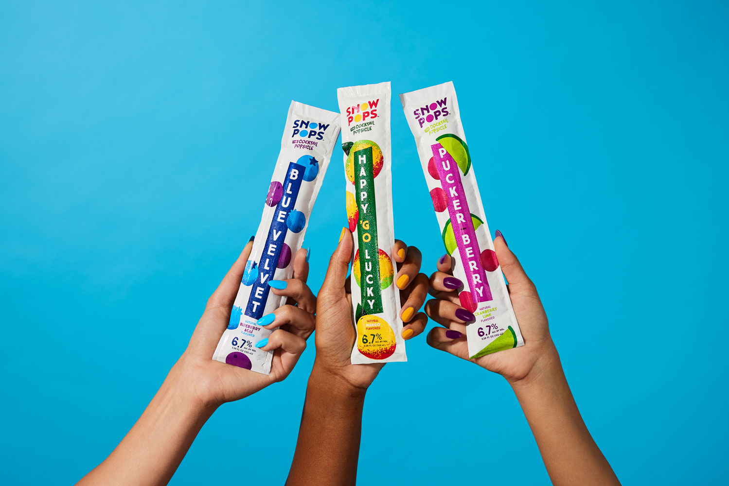 Image of SnowPops Popsicles in-hand.