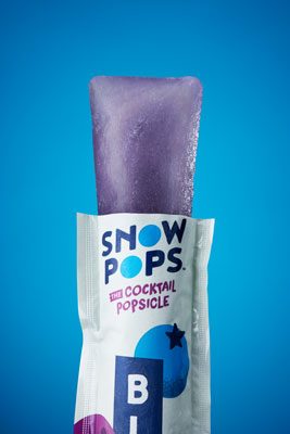 Image of SnowPops Blue Velvet Popsicle close-up